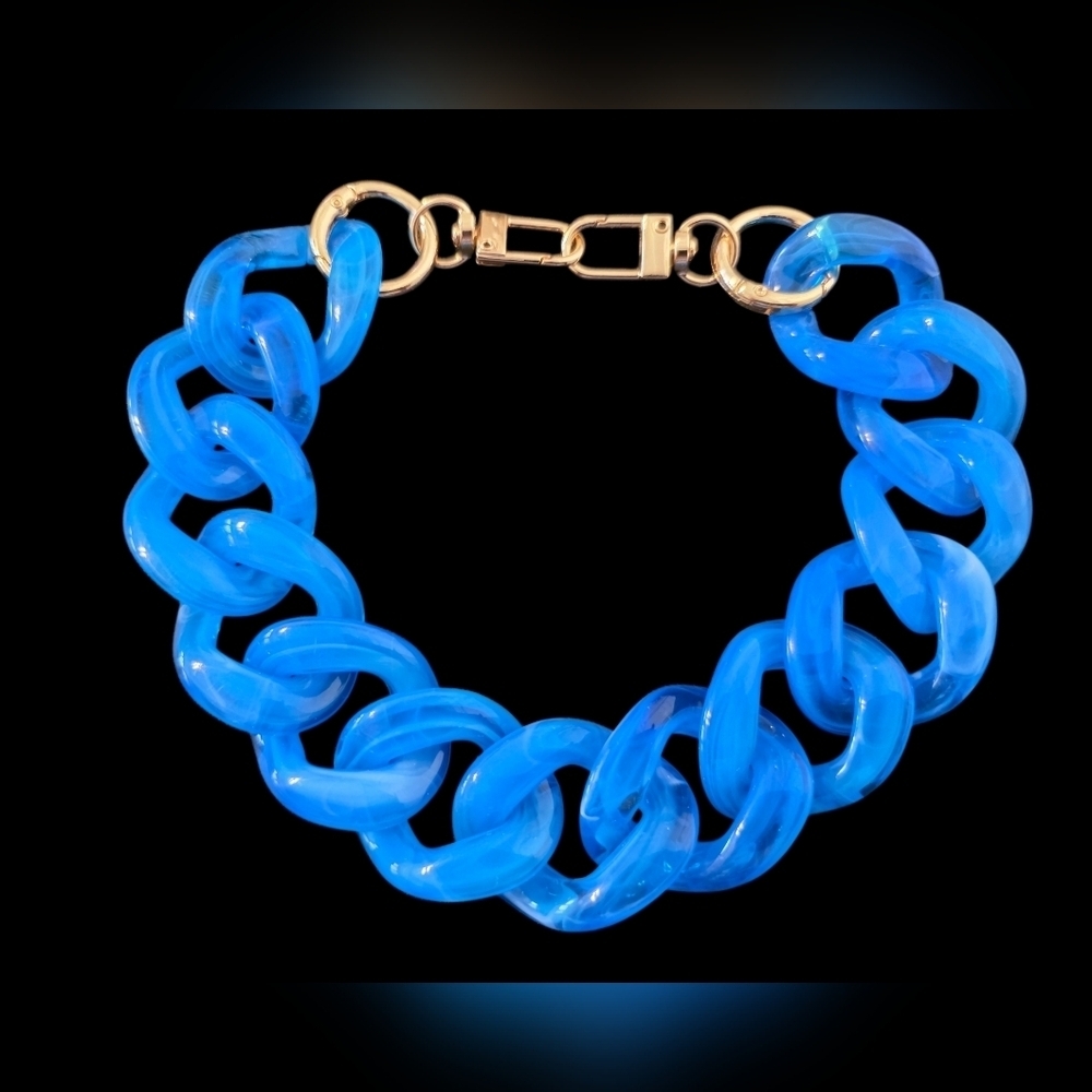 Blue Chunky Bag Chain